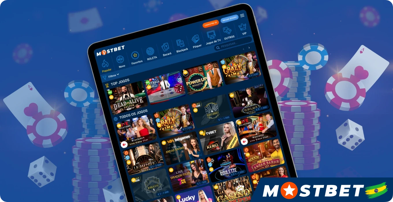 V kasinu Mostbet najdete stovky her včetně živých her s krupiérem