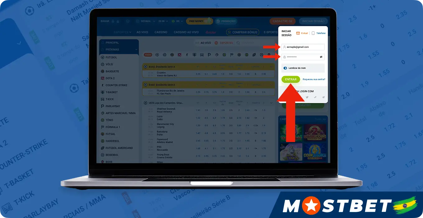 Pro zahájení sázení na Mostbet se nejprve přihlaste ke svému účtu